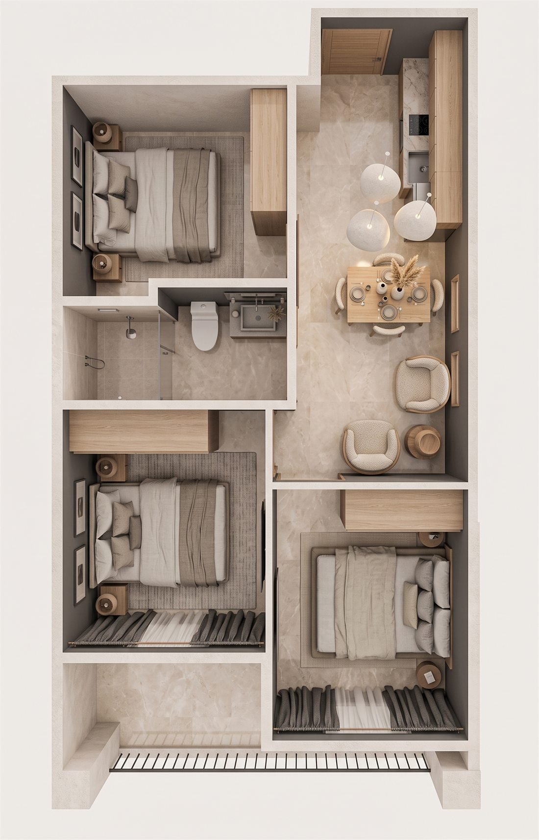 Planta arquitectónica del modelo Ladera
